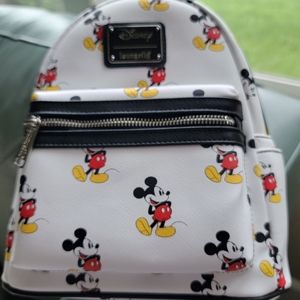 NWT Loungefly Disney Mickey Mouse Classic AOP Mini Backpack